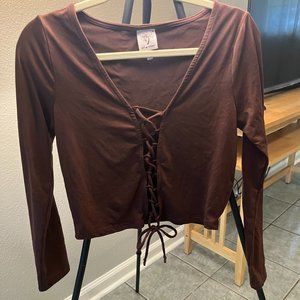 brown top-